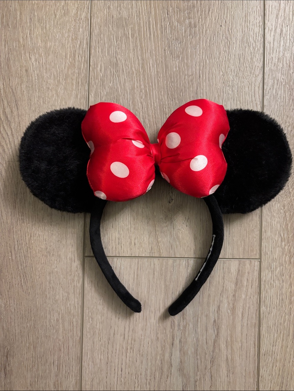 Women’s Minnie Mouse Ear Headband with Red Polka Dot Bow